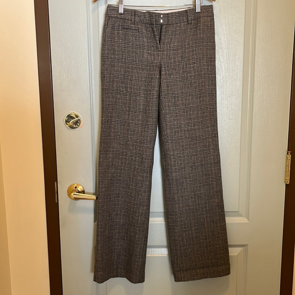 Women's Plaid Wide-Leg Dress Pants